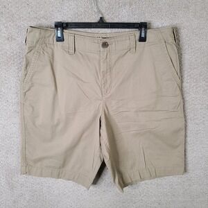 Urban Pipeline Shorts Mens 38 Beige SuperFlex Khaki Flat Front Chino Stretch